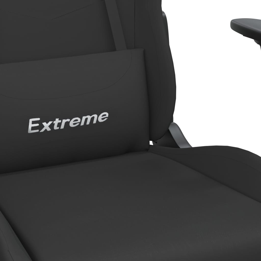 Gaming-Stuhl mit Massagefunktion Schwarz und Creme Stoff
