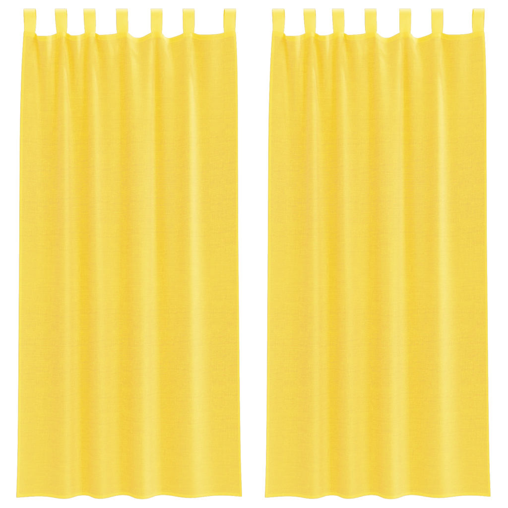 Voile Vorhänge mit Ösen 2 Stk. Apfelgrün 140x140 cm