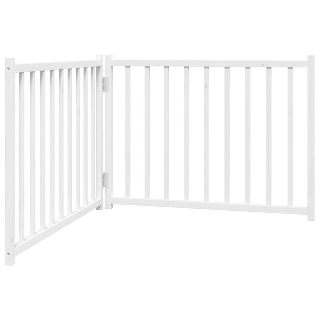 3-tlg. Hundetor Faltbar 150 cm Massivholz Tanne