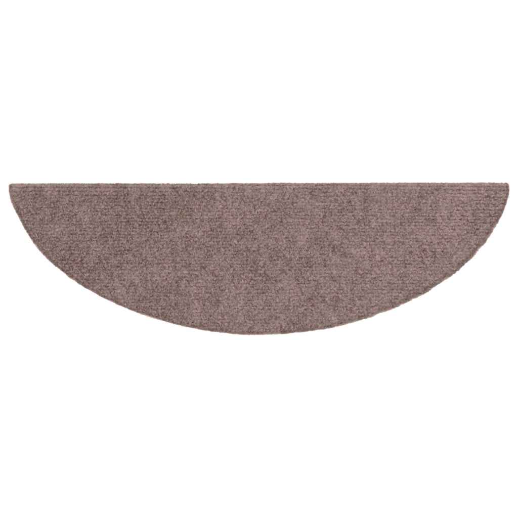 Stufenmatten Selbstklebend 15 Stk. 56x17x3 cm Hellbraun Halbrund
