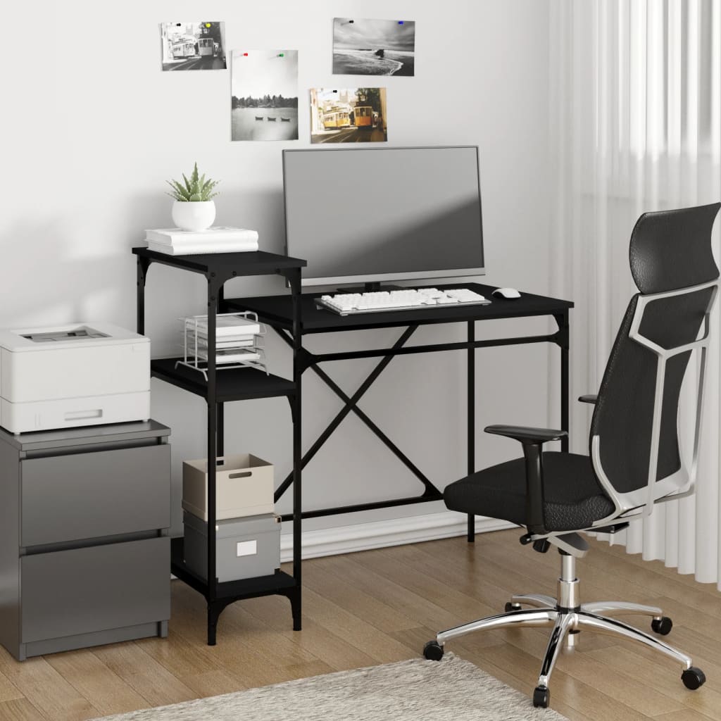 Schreibtisch mit Regal Sonoma-Eiche 135x50x90 cm Holzwerkstoff