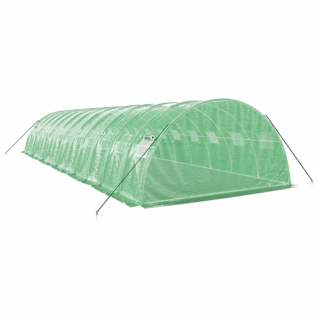 Gewächshaus mit Stahlrahmen Grün 8 m² 4x2x2 m