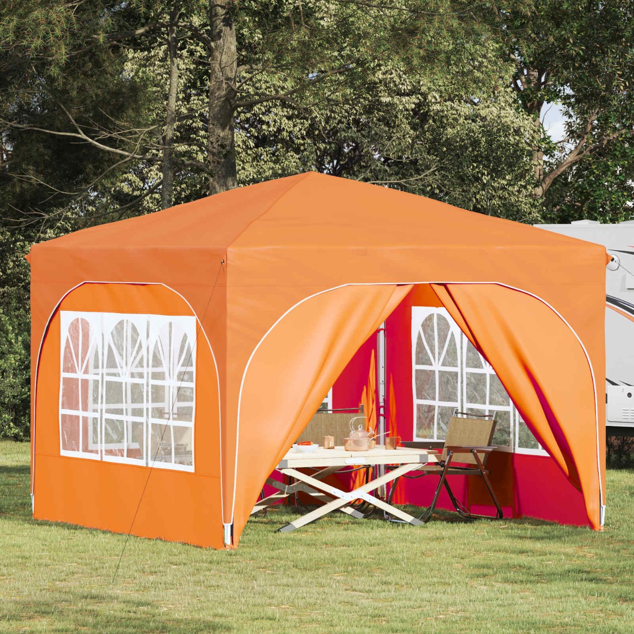 Pop-up Partyzelt 290 x 290 x 245 cm Creme