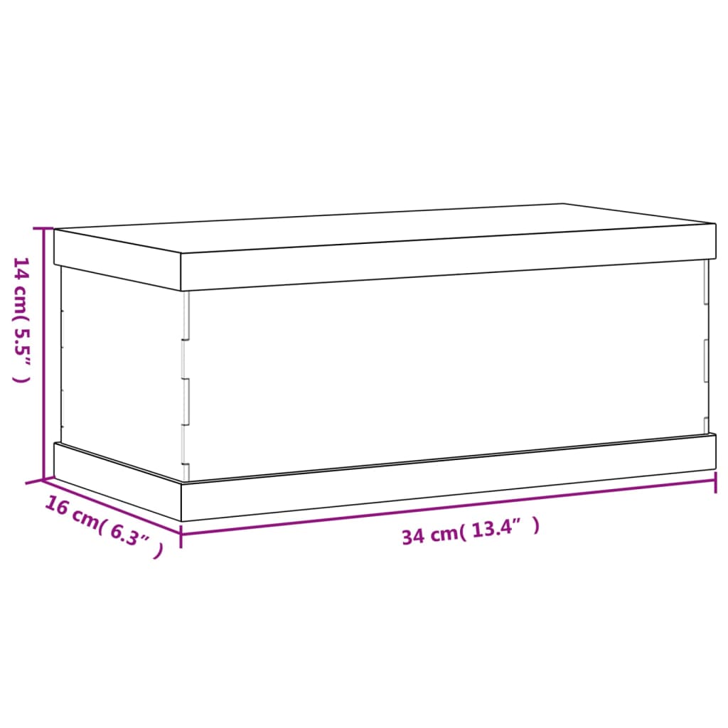 Vitrine Transparent 17x12x25 cm Acryl