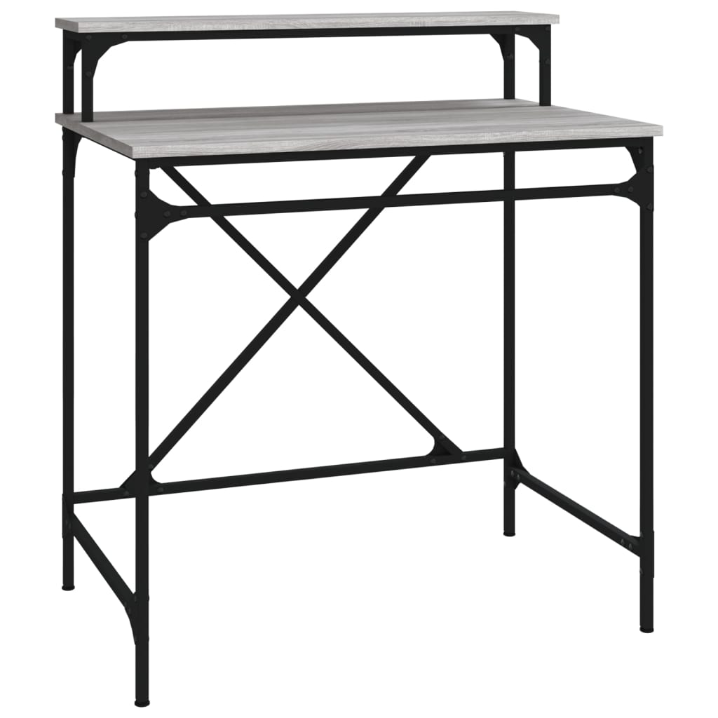 Schreibtisch Sonoma-Eiche 100x50x90 cm Holzwerkstoff und Eisen