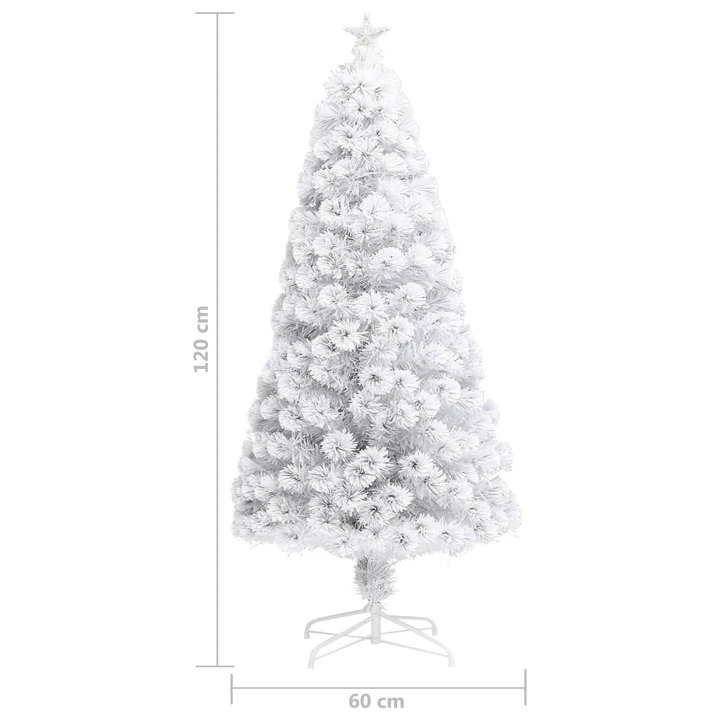 Vorbeleuchteter Weihnachtsbaum mit Ständer und LED 150 cm Glasfaser