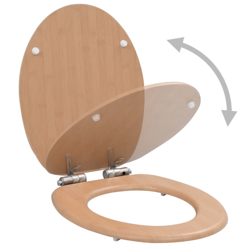 Toilettensitz MDF Deckel mit Absenkautomatik Design Weiß