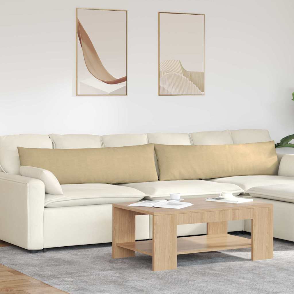 Sofakissen 2 Stück Hellgrau 50 x 30 cm Cordstoff