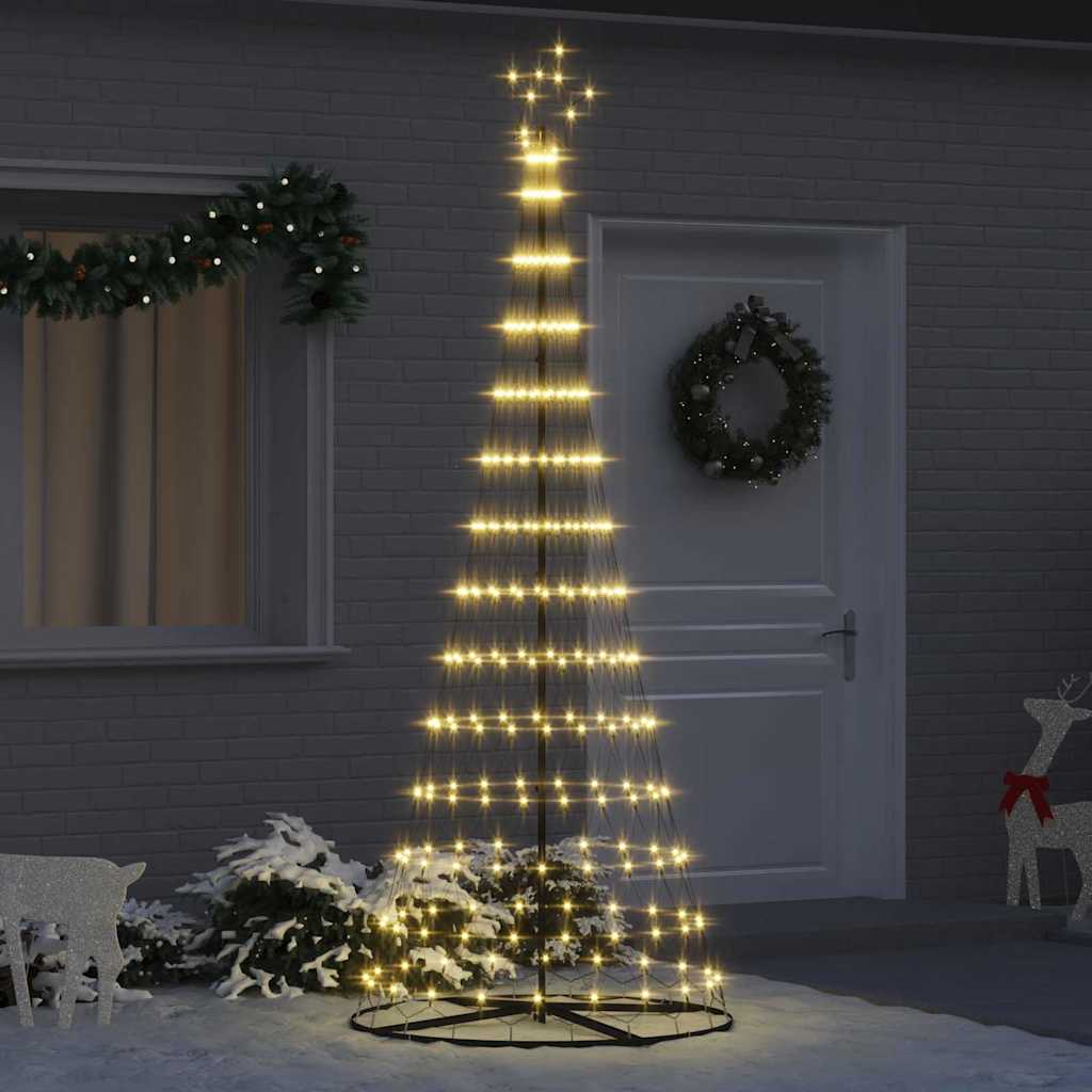LED-Weihnachtsbaum mit 230 LEDs Mehrfarbig 184,5 cm Metall