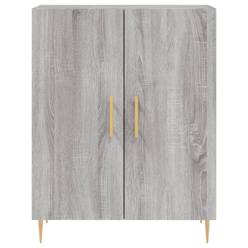 Highboard Hochglanz-Weiß 69,5x34x180 cm Holzwerkstoff