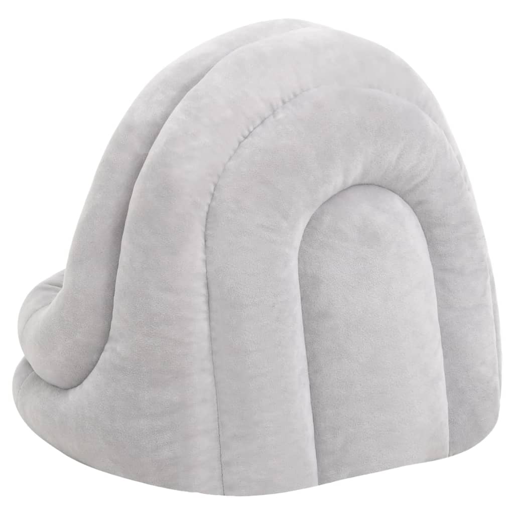 Katzenbett 50x50x45 cm Grau und Creme