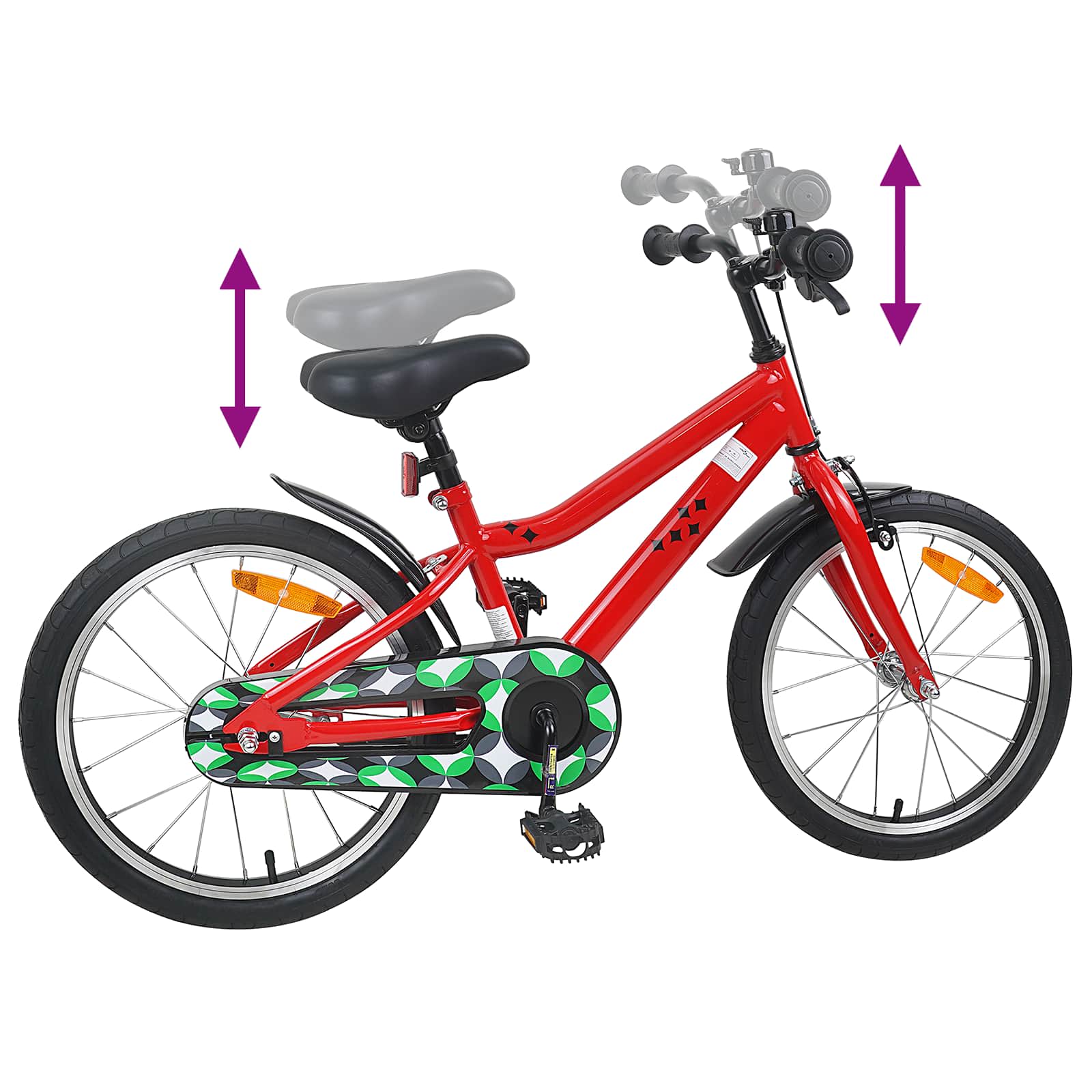 Kinderfahrrad 12 Zoll für 2-4 Jahre alt Schwarz