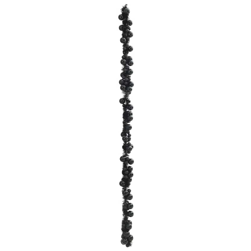 Weihnachtskugelgirlande Schwarz 186 cm Polystyrol