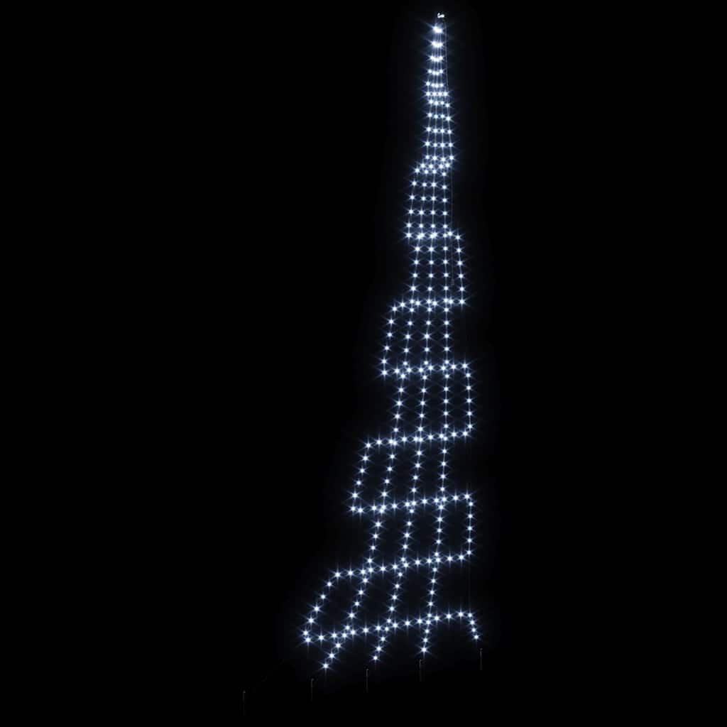 LED Weihnachtsbaum mit Erdspießen Warmes Weiß 182 cm Metall