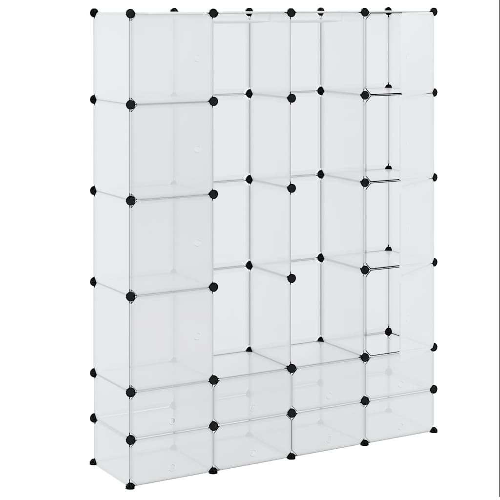 Modularer Schrank mit 9 Fächern 109x36,5x143cm Schwarz und Weiß
