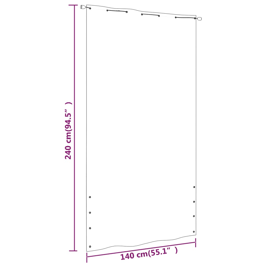 Balkon-Sichtschutz Hellgrün 100x240 cm Oxford-Gewebe
