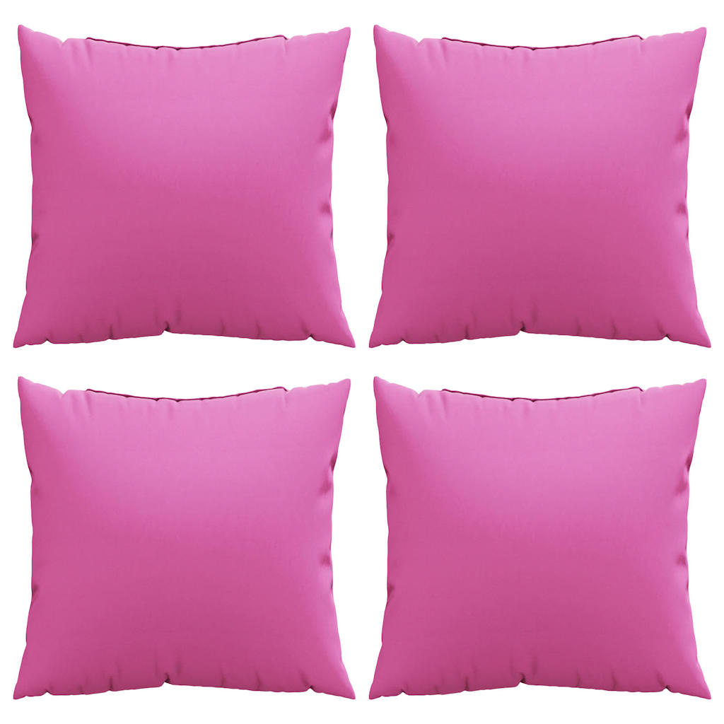 Zierkissen 4 Stk. Creme 60x60 cm Stoff