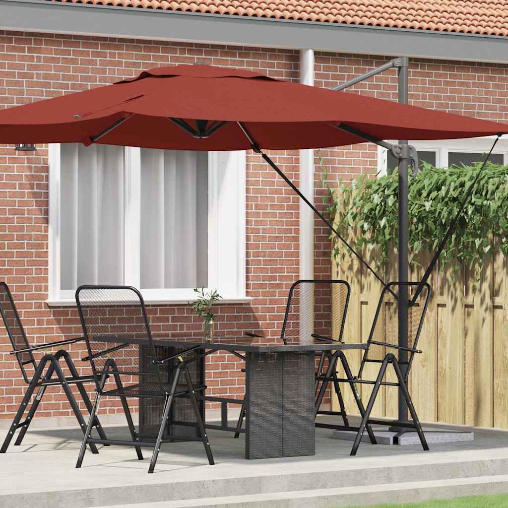 Roma Parasol Beige 286 x 284 x 265 cm Aluminium und Polyester