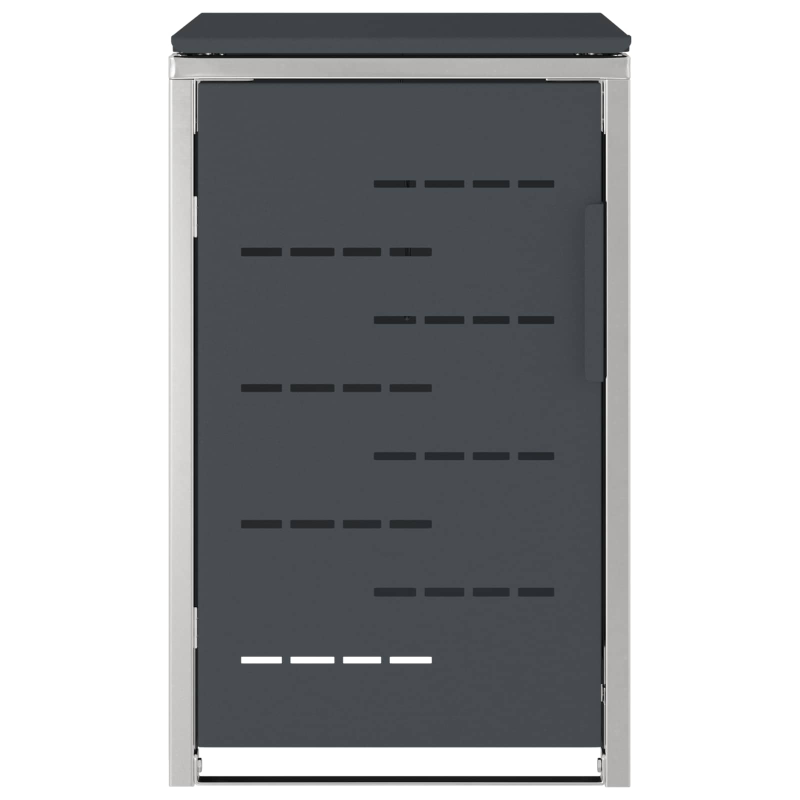 Mülltonnenbox for 2 Bins 240L Edelstahl Schwarz