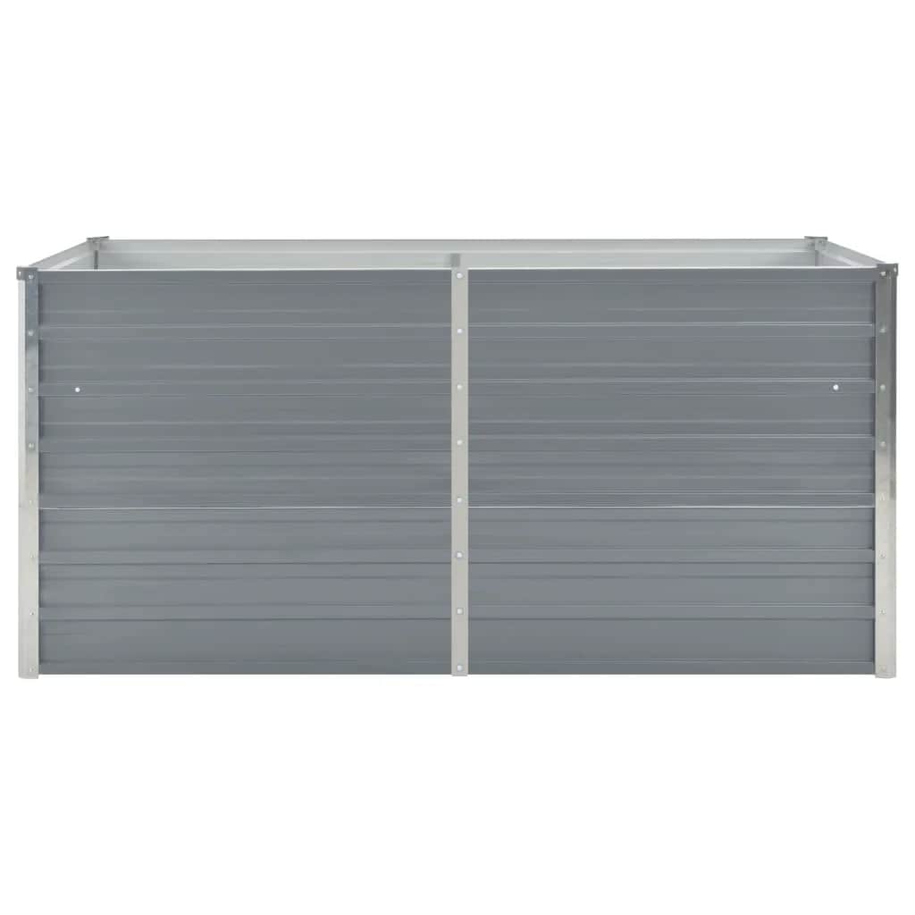 Hochbeet 160 x 80 x 77 cm Verzinkter Stahl Grau