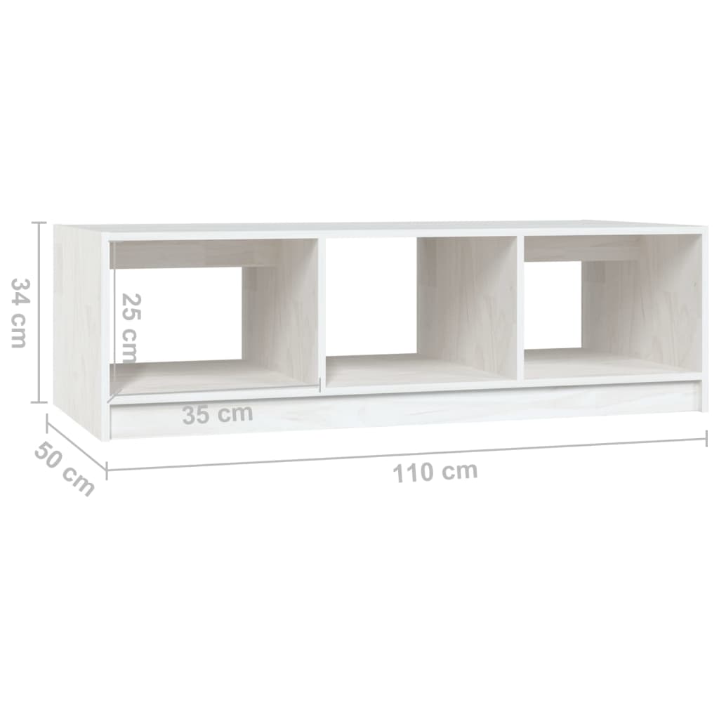 Couchtisch 110x50x34 cm Massivholz Kiefer