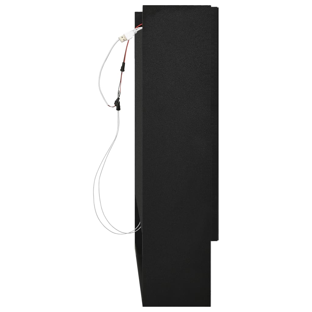 LED-Bad-Spiegelschrank Weiß 80x15x60 cm MDF