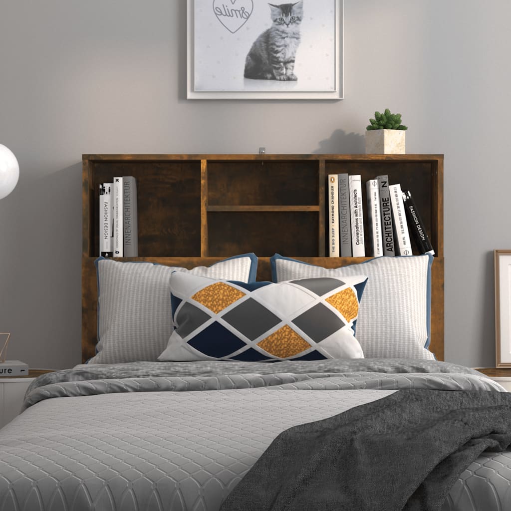 Bett-Kopfteil mit Ablagen Weiß 100x19x103,5 cm