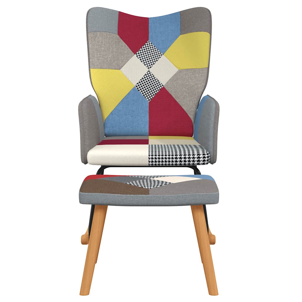 Schaukelstuhl Patchwork Stoff