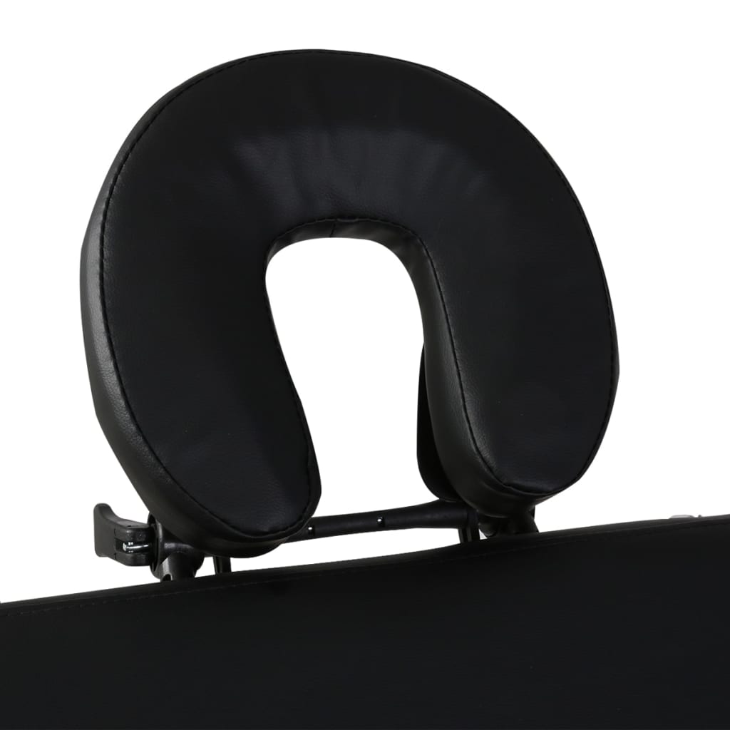 Massagetisch mit 2 Zonen Holzrahmen Anthrazit 186×68 cm