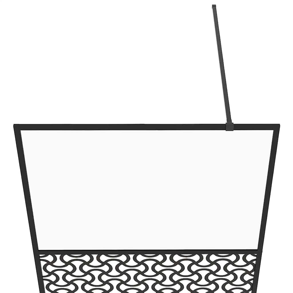 Duschwand für Begehbare Dusche Schwarz 100x195 cm ESG-Glas Klar