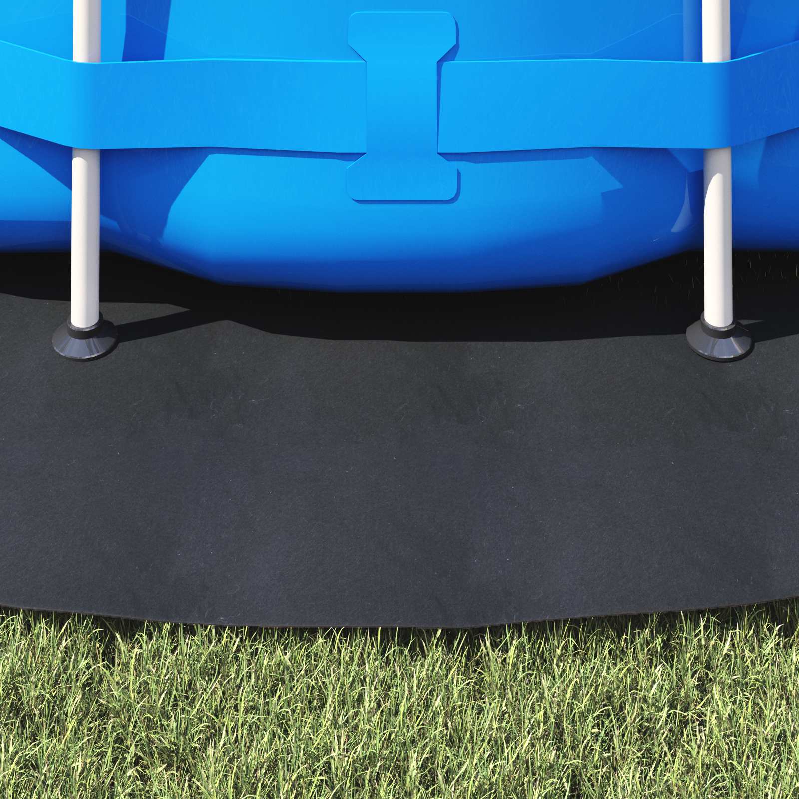 Bodenfolie für Pools Schwarz Ø 244 cm Vliesstoff