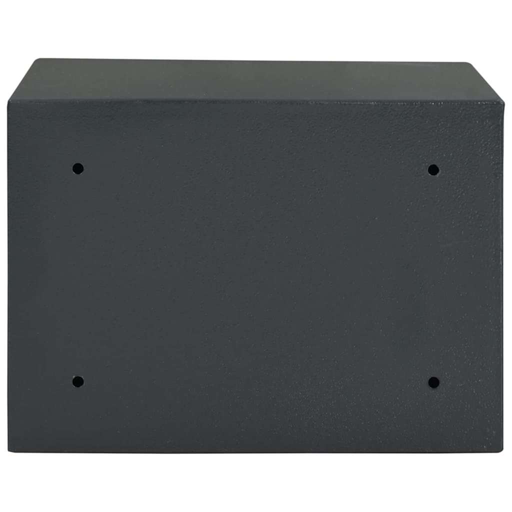 Safe Box mit Schloss Dunkelgrau 23 x 17 x 17 cm Stahl