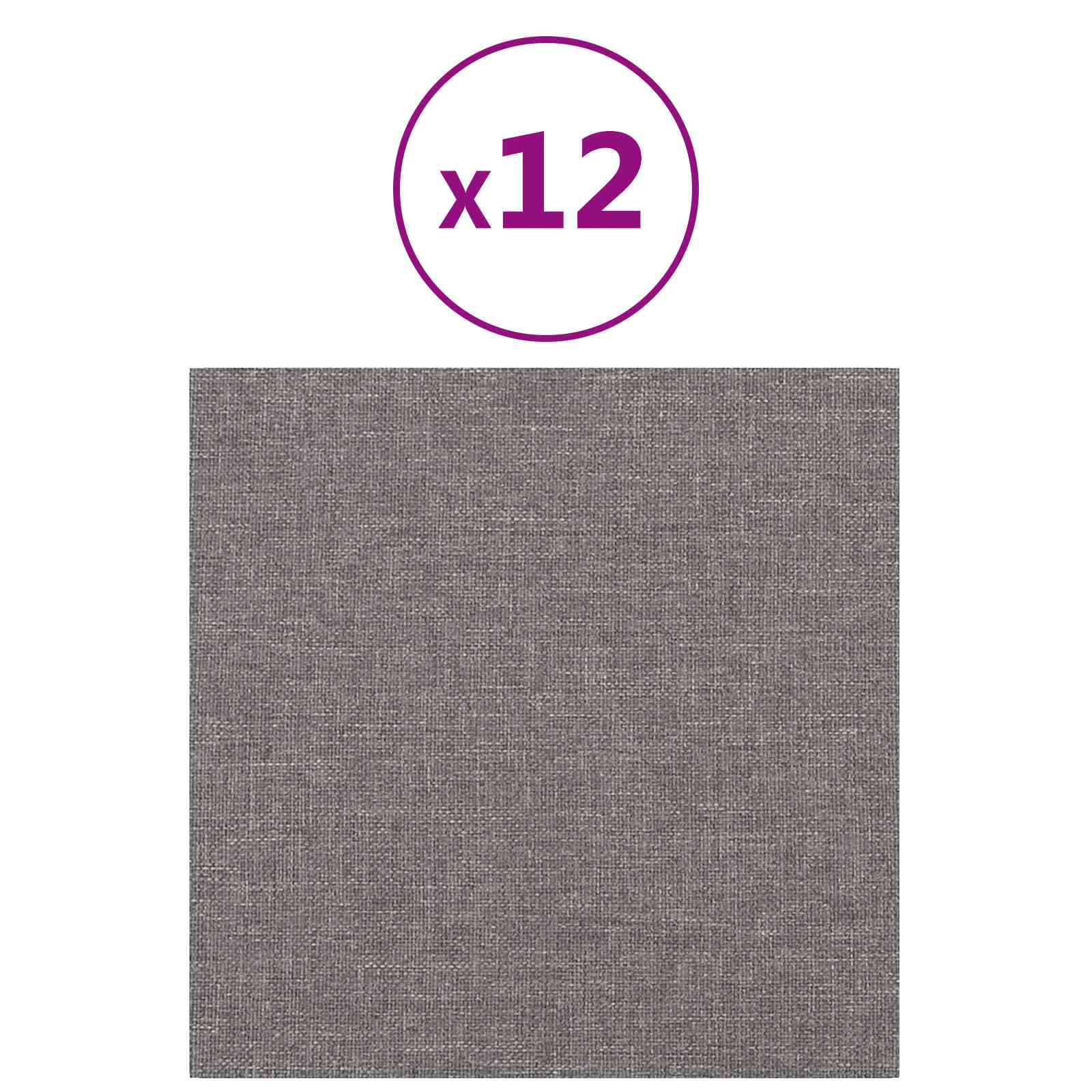 Wandkopfteilen 12 pcs 30 x 15 cm Creme Stoff