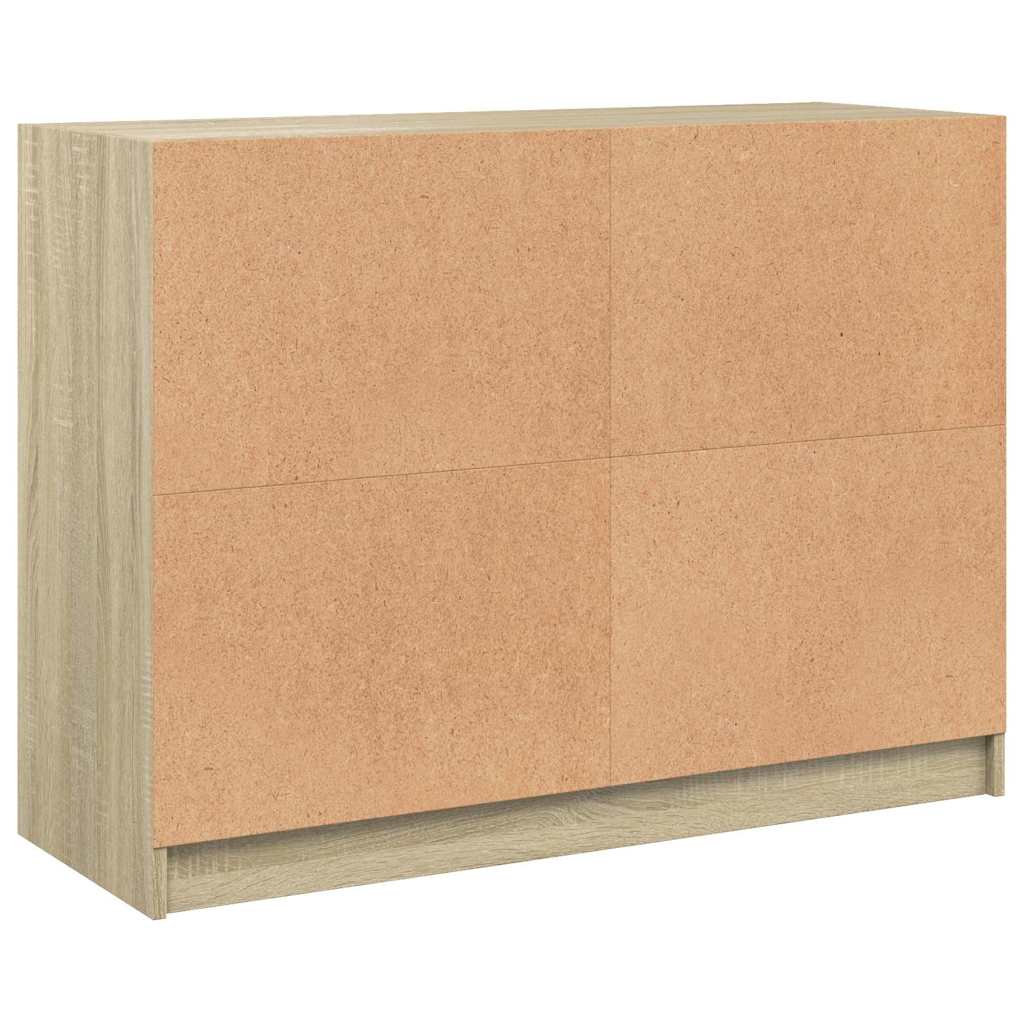 Bücherschrank mit Türen Weiß 204x37x75 cm Holzwerkstoff