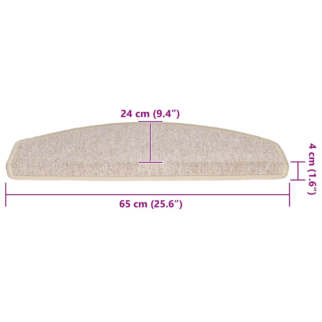 Stufenmatten 15 Stk. 56x17x3 cm Anthrazit Halbrund
