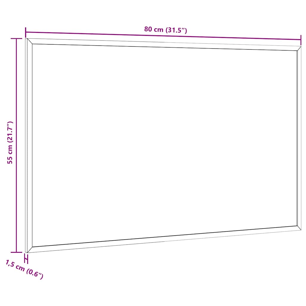 Magnetisches Whiteboard mit massivem Kiefernholzrahmen 40x30 cm