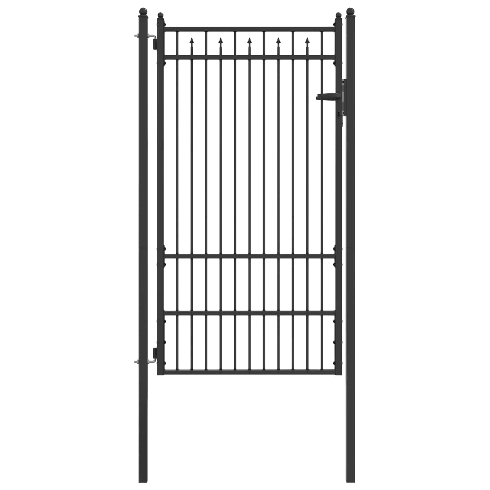 Zauntor HORST 100 x 75 cm Metall Schwarz Abschließbar