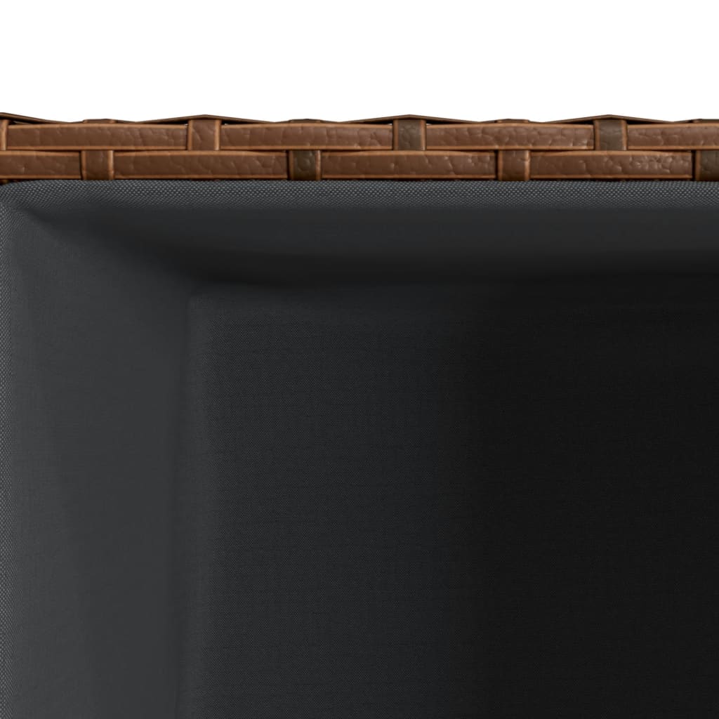 Pflanzkübel 2 Stk. Schwarz 40x40x80 cm Poly Rattan