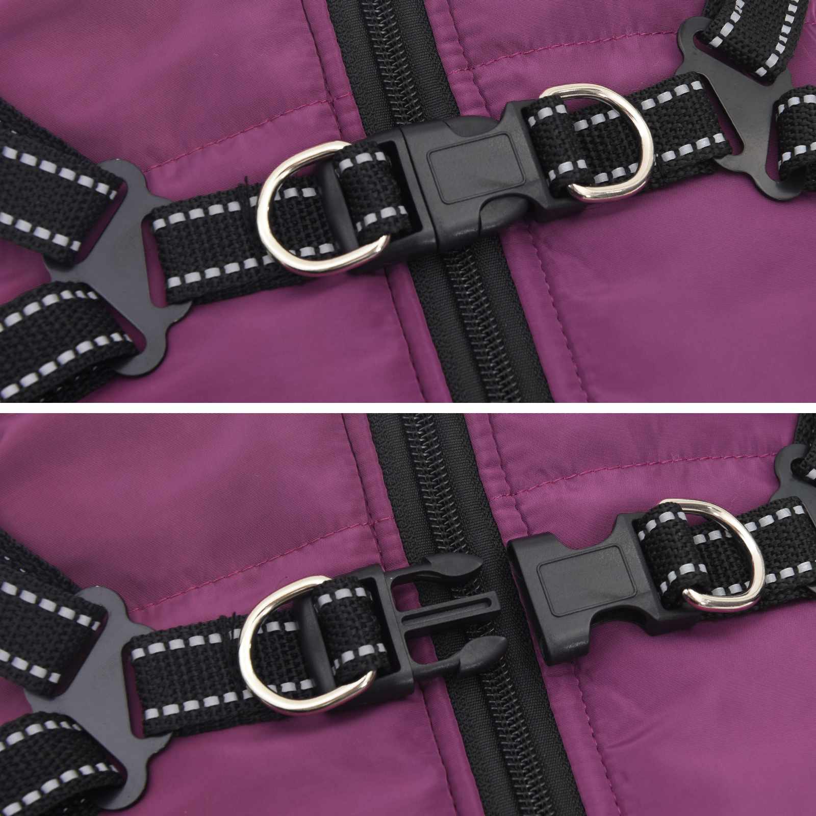 Hundemantel Rot L24 Fleece und Polyester