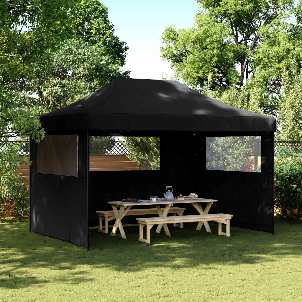 Partyzelt Faltbar Pop-Up Beige 410x279x315 cm