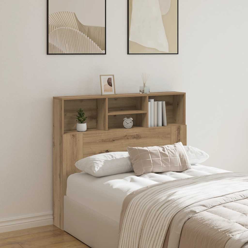 Bett-Kopfteil mit Ablagen Weiß 100x19x103,5 cm