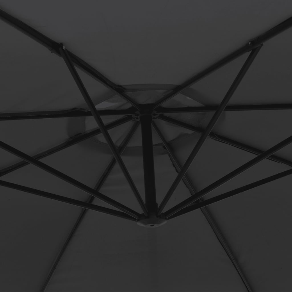 Ampelschirm mit Aluminium-Mast 350 cm Taupe