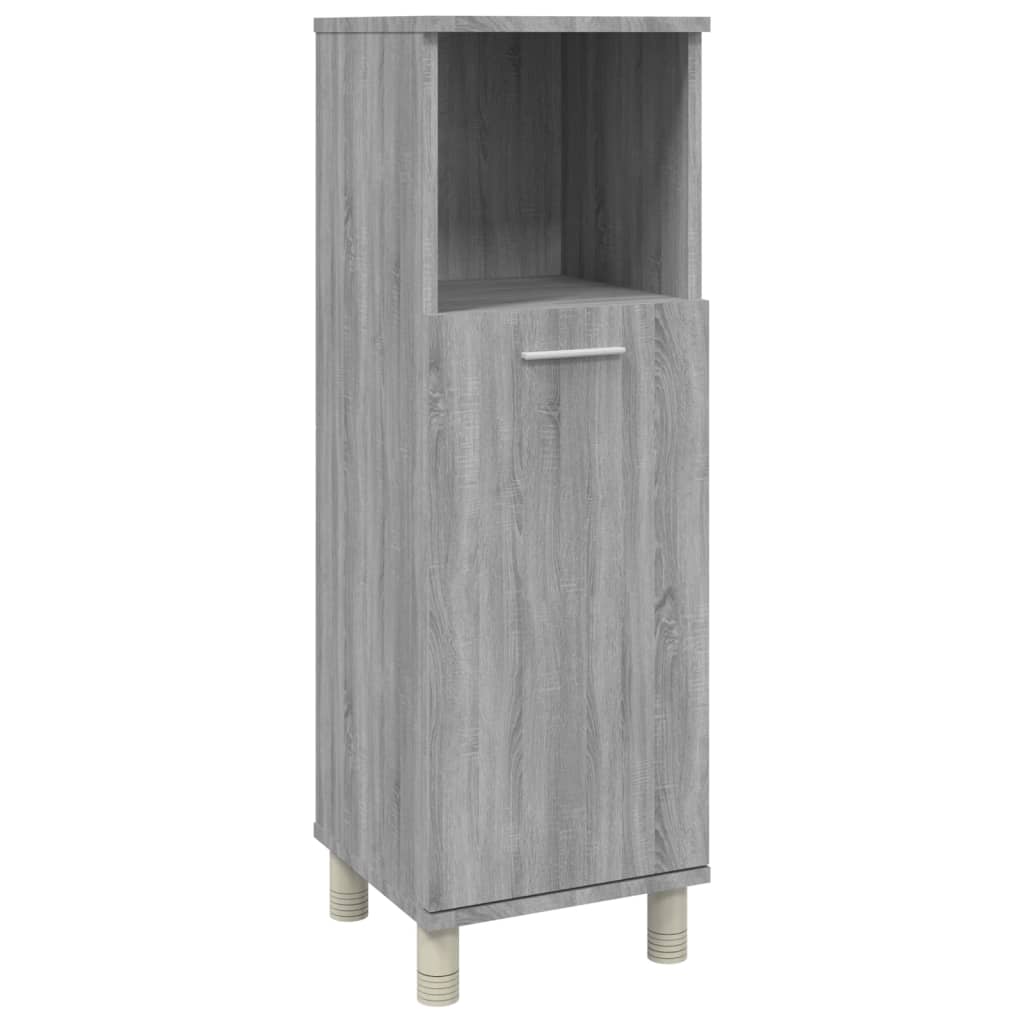 Badezimmerschrank Weiß 30x30x95 cm Holzwerkstoff