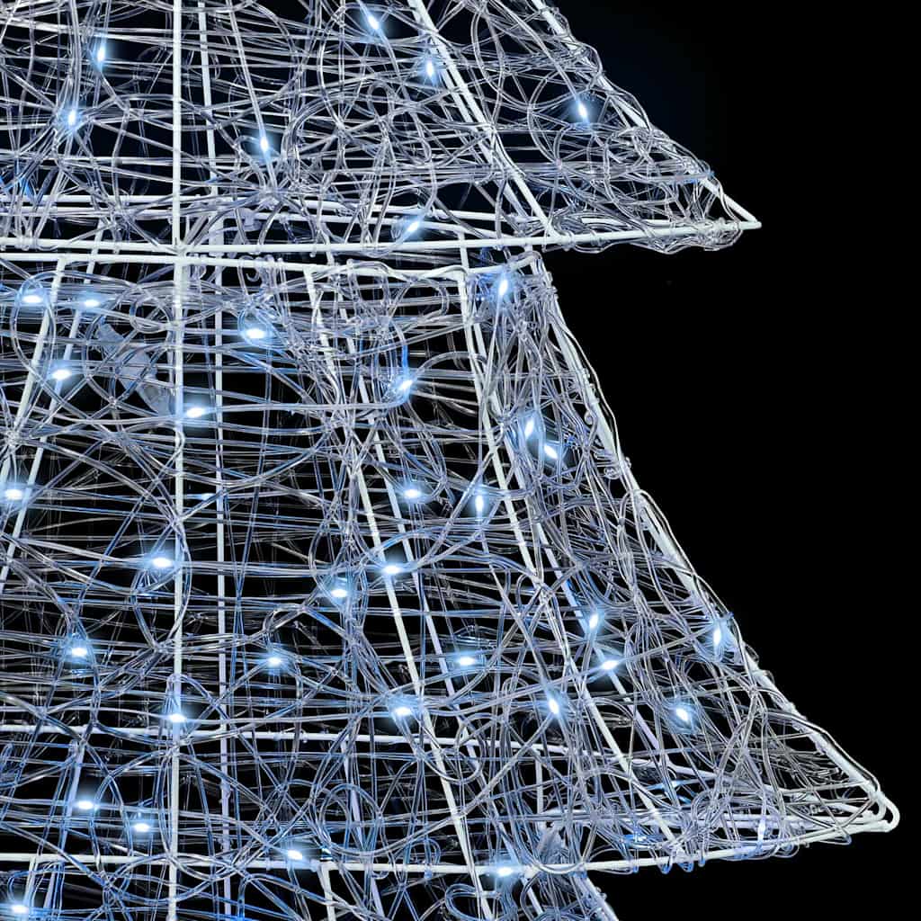 Weihnachtsbaum mit 100 LEDs Warmweiß 120 cm Acryl