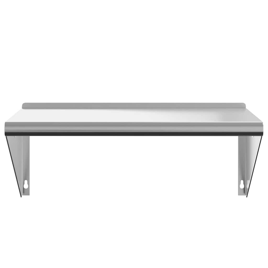 Wandregal 100x45x31 cm Silbern Edelstahl