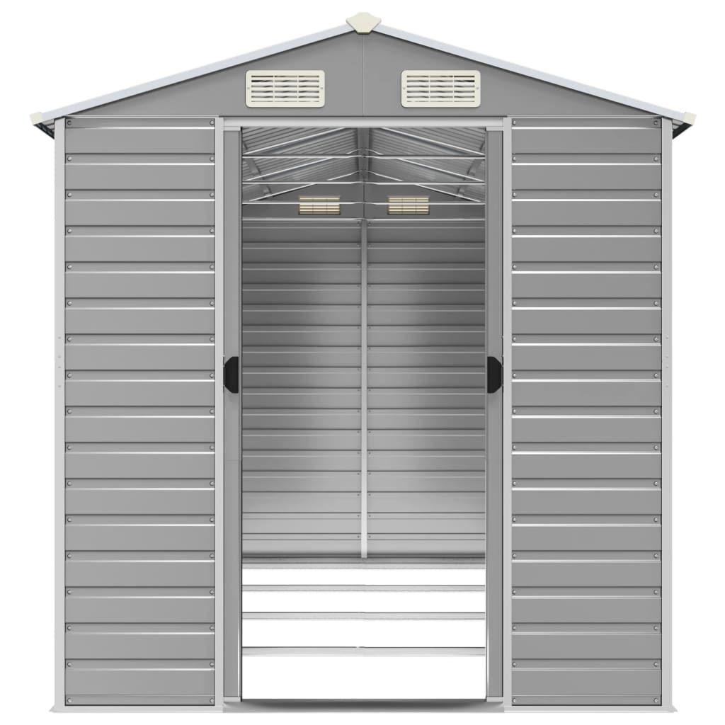 Gerätehaus Grün 191x130x198 cm Verzinkter Stahl