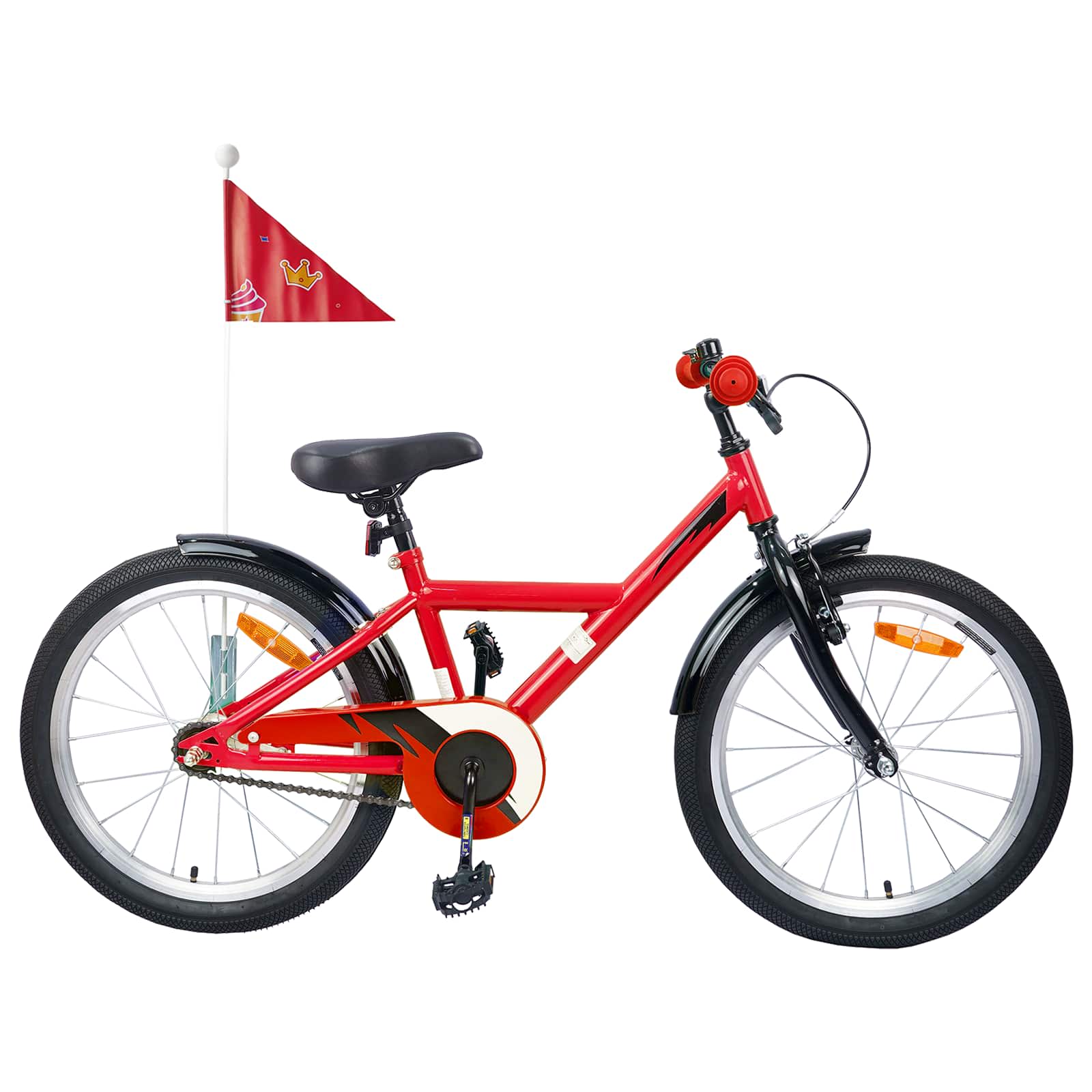 Kinderfahrrad 12 Zoll für 2-4 Jahre alt Schwarz