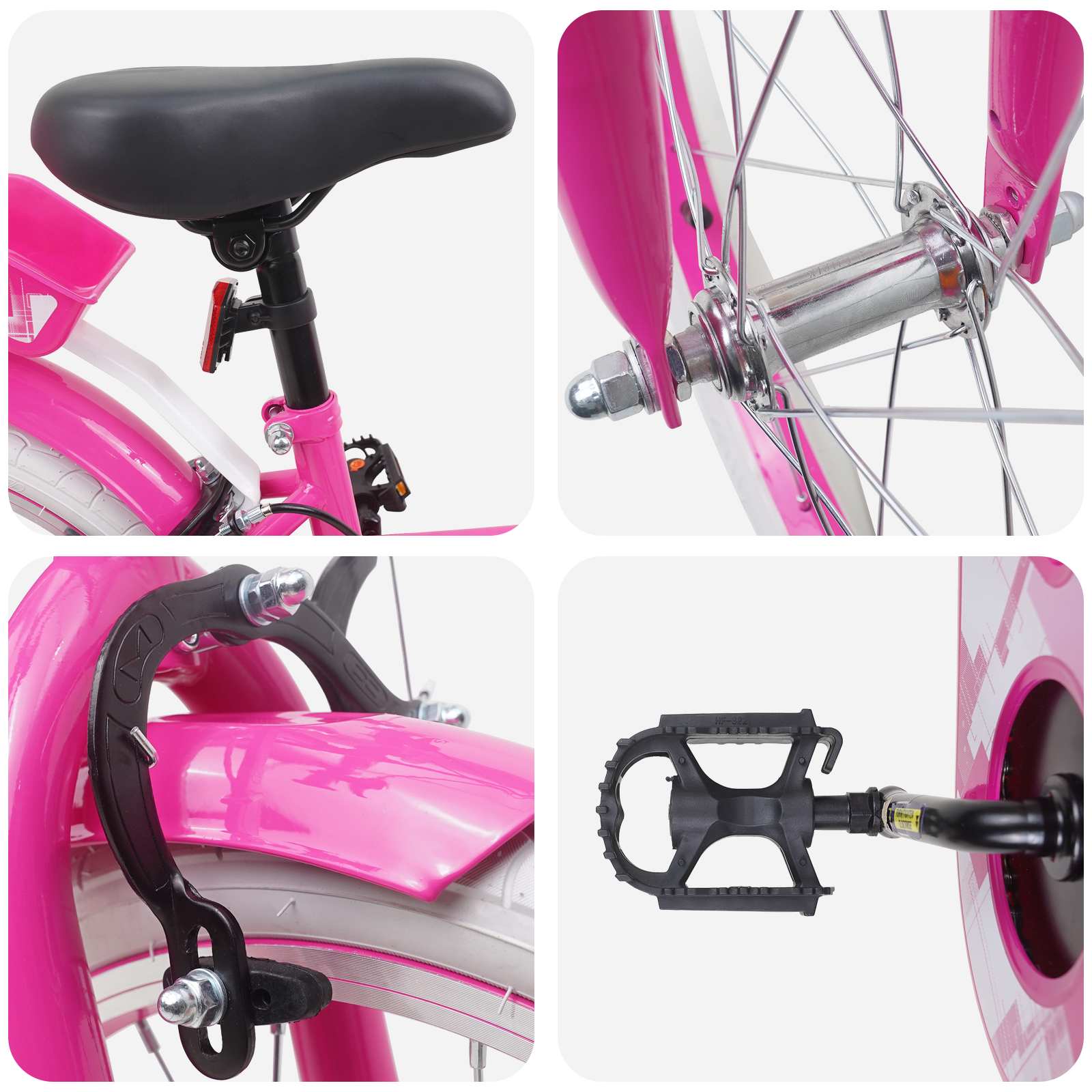 Kinderfahrrad 12 Zoll für 2-4 Jahre alt Hellrosa