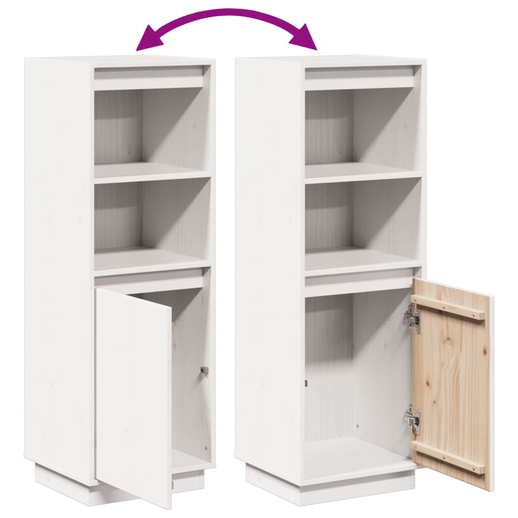 Highboard 37x34x110 cm Massivholz Kiefer