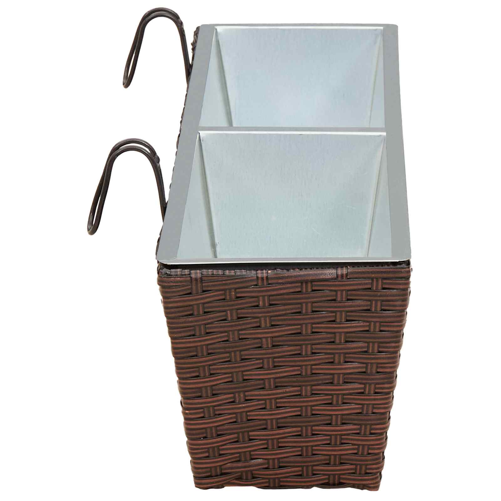 Balkon 2 pcs Schwarz 50 x 17 x 17 cm Metall